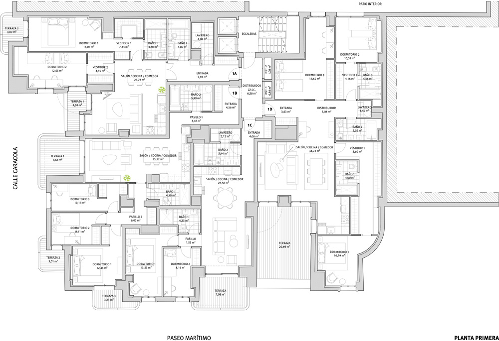 Planta Primera Paseo Marítimo 29. Viviendas en régimen de cooperativa. Información y Venta: 626 842 176