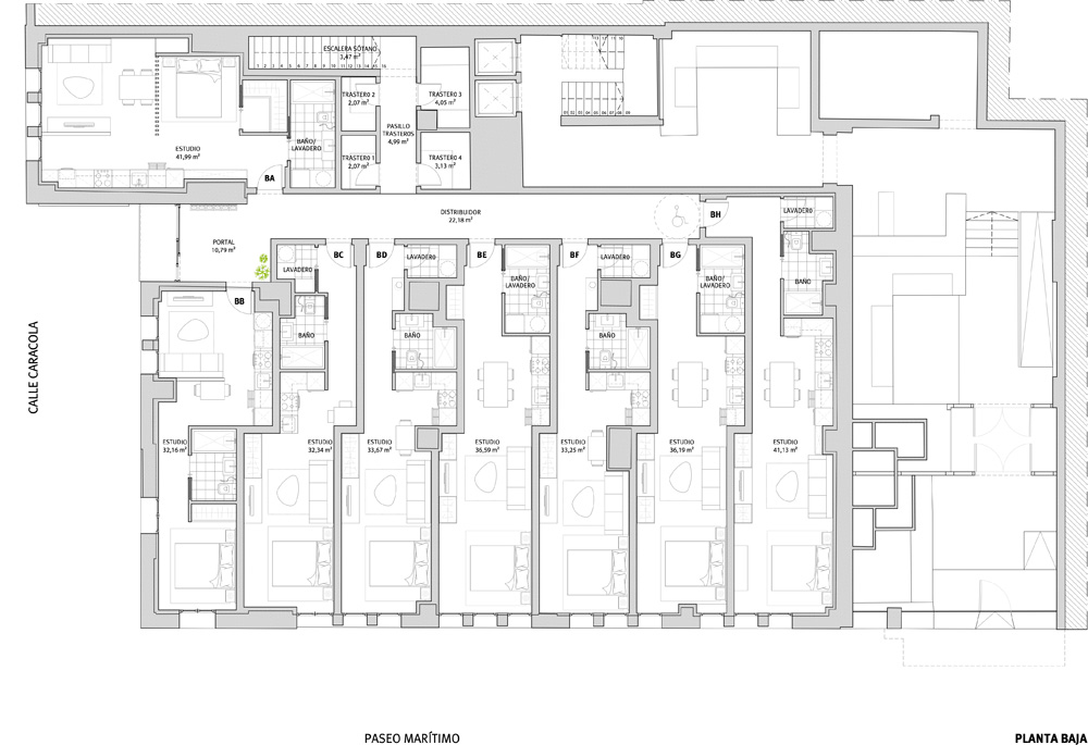 Planta Baja Paseo Marítimo 29. Viviendas en régimen de cooperativa. Información y Venta: 626 842 176